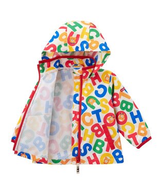MIKI HOUSE HOT BISCUITS 【80-120cm】 ロゴ総柄 ウインドブレーカー マルチカラー