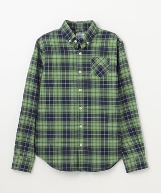 J.PRESS KIDS 【140-170cm】起毛チェックシャツ グリーン系4