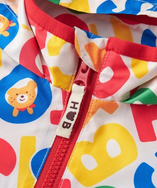 MIKI HOUSE HOT BISCUITS 【80-120cm】 ロゴ総柄 ウインドブレーカー マルチカラー