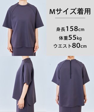 UNFILO L BEAUTY FORM JERSEY light バックZIP プルオーバー チャコール