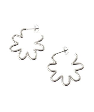 Green Parks ・ＨＡＬＦ　ＴＩＭＥ　フラワーフープピアス Silver