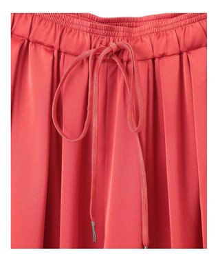 YECCA VECCA サテンタックワイドパンツ Red