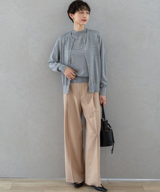 23区 S 【洗える】サステナブルウール ベーシック カーディガン ライトグレー系