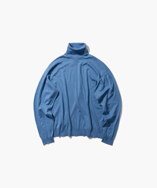 ATON SMOOTH SUVIN | タートルネックセーター - UNISEX BLUE