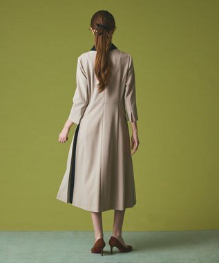 GRACE CONTINENTAL クレリックバイカラーワンピース ベージュ
