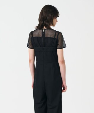 GRACE CONTINENTAL サイドラインサロペ ブラック