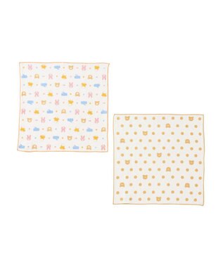 MIKI HOUSE HOT BISCUITS ガーゼハンカチ2枚組セット アイボリー