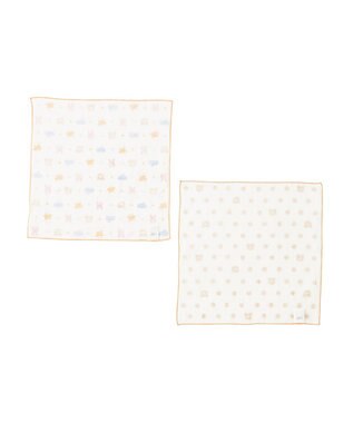 MIKI HOUSE HOT BISCUITS ガーゼハンカチ2枚組セット アイボリー