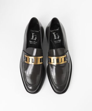 BONTRE 【LucaGrossi/ルカグロッシ】厚底幾何学ビットローファー/K072M TAL-UA グレー