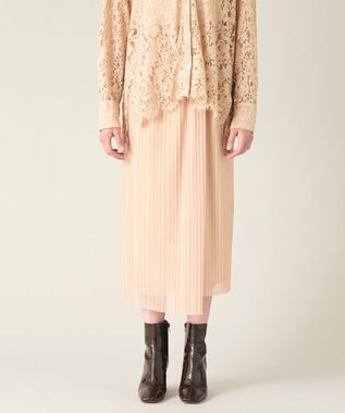GRACE CONTINENTAL チュールタイトプリーツスカート
