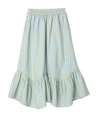 earth music&ecology イレヘムチェックスカート Sax