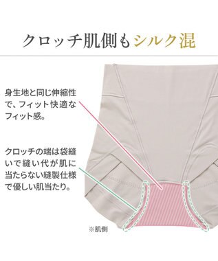 BRADELIS New York 【BRADELIS NewYork peace】シルク混素肌しっとりDailyショーツ26 ブラデリス 補正下着 深め グレージュ