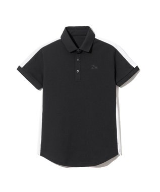 ZERO HALLIBURTON 【吸汗速乾・UVケア】 鹿の子 ラウンドヘムポロシャツ ZHG-W4A 1a 82871 ゴルフウェア ブラック