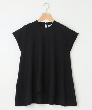 組曲 【WEB限定カラーあり】バックフレアニットTシャツ ブラック系