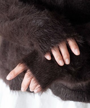 WEGO 【25年秋冬新作/WEB限定】別注USPOLOシャギーニットカーデ ブラウン