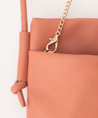 LA BAGAGERIE 【MONICA】ミニウォレット付き　ノットショルダーバッグ ピンク