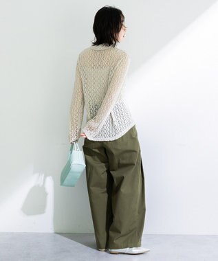 Green Parks チノタックワイドパンツ Khaki