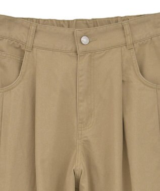 Green Parks チノタックワイドパンツ Beige