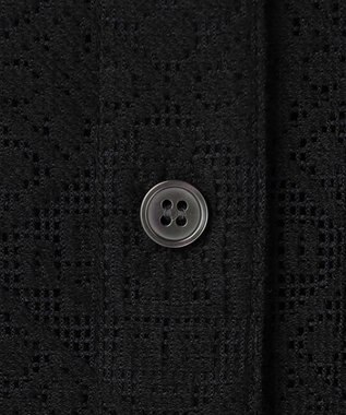 23区 【SLOW/一部店舗限定】モチーフレース 半袖 シャツ ブラック