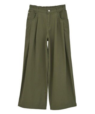 Green Parks チノタックワイドパンツ Khaki
