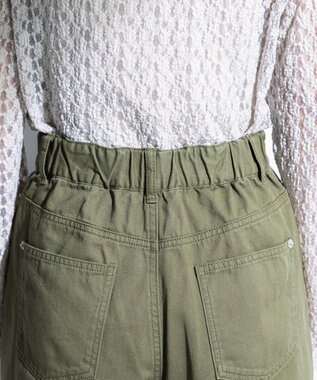 Green Parks チノタックワイドパンツ Khaki
