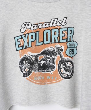 WEGO ヴィンテージライクショートスウェット 杢グレー