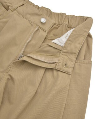 Green Parks チノタックワイドパンツ Beige