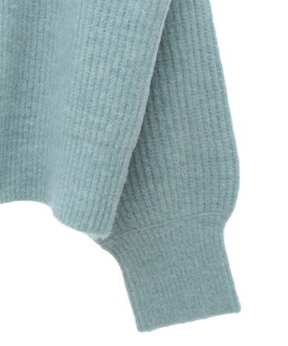 Green Parks Ｚｉｐ付きコンパクトニットカーディガン Light Green