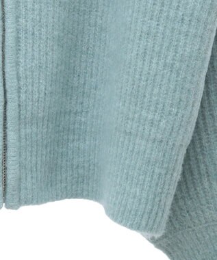 Green Parks Ｚｉｐ付きコンパクトニットカーディガン Light Green