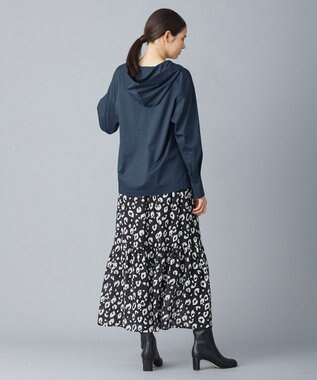 ICB 【洗える】レオパードプリント ティアードスカート ブラック系6