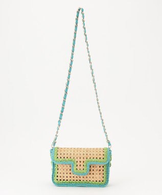 GRACE CONTINENTAL Caterina bertini チェーンカゴバッグ グリーン