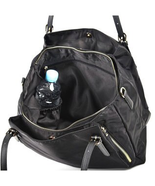 LA BAGAGERIE 【MONICA】ナイロン2WAYトートバッグ Mサイズ ブラック