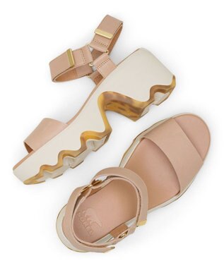 SOREL SOREL/ キネティック オーラ ワイストラップ /ソレル Honest Beige Bleached Ceramic