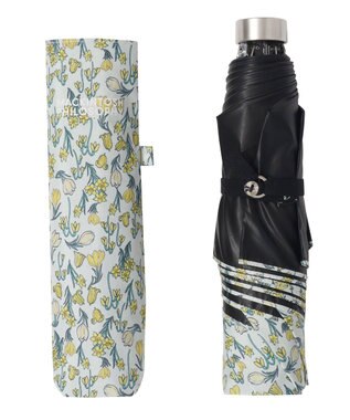 MOONBAT 【シリーズ累計22万本突破】MACKINTOSH PHILOSOPHY 遮光 晴雨兼用 折りたたみ日傘 軽量 ボーダー イエロー