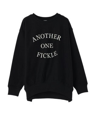 AMERICAN HOLIC ネップ裏毛ロゴスウェット Black