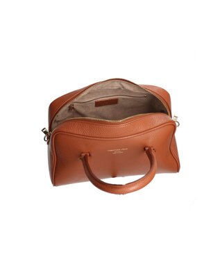 INTER-CHAUSSURES 【CHRISTIAN VILLA】レザーボストンバッグ ブラウン