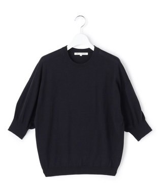 23区 【先行予約】キュプラコットン プルオーバー ニット ネイビー系