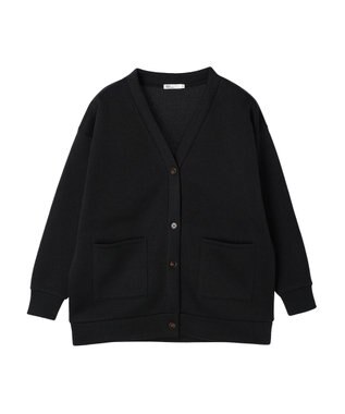 CRAFT STANDARD BOUTIQUE ニットフリースＶネックカーディガン Black