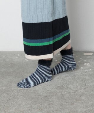 TRICOTE カスリシャギーソックス 99BLACK