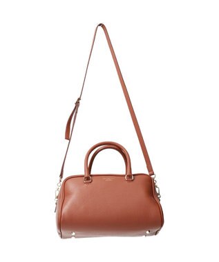 INTER-CHAUSSURES 【CHRISTIAN VILLA】レザーボストンバッグ ブラウン