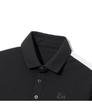ZERO HALLIBURTON 【吸汗速乾・UVケア】 鹿の子 ラウンドヘムポロシャツ ZHG-W4A 1a 82871 ゴルフウェア ブラック
