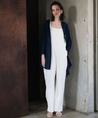 YECCA VECCA 綿麻ツイルサロペット Off White