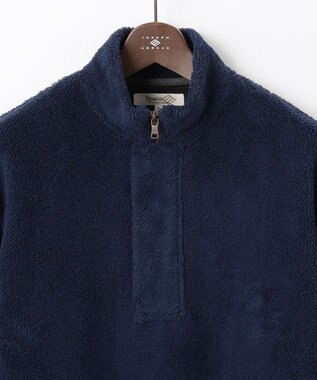 JOSEPH ABBOUD MOUNTAIN 【SPACE／UNISEX】ボアソリッド プルオーバー ネイビー系