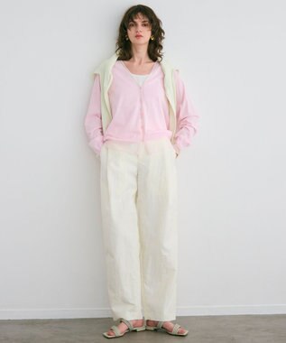 BEIGE， 【洗える】JULIE / シルク混クルーネックシアートップス Sage