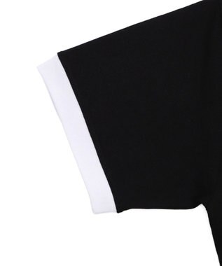 WEGO 【ユニセックス着用ITEM/MLサイズ展開】アクセ付きリンガーグラフィックT（SS） ブラック