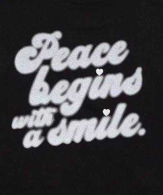 WEGO 【ユニセックス着用ITEM/MLサイズ展開】アクセ付きリンガーグラフィックT（SS） ブラック