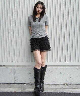 WEGO ヘンリーネックフードT 柄2