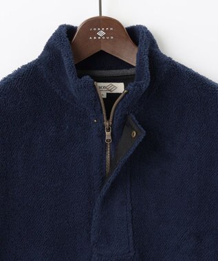 JOSEPH ABBOUD MOUNTAIN 【SPACE／UNISEX】ボアソリッド プルオーバー ネイビー系
