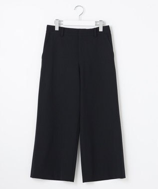 J.PRESS LADIES S 【洗える】アルガンシルク ワイドパンツ ネイビー系