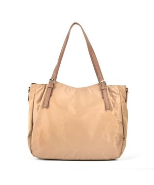 LA BAGAGERIE 【MONICA】ナイロン2WAYトートバッグ Mサイズ ベージュ